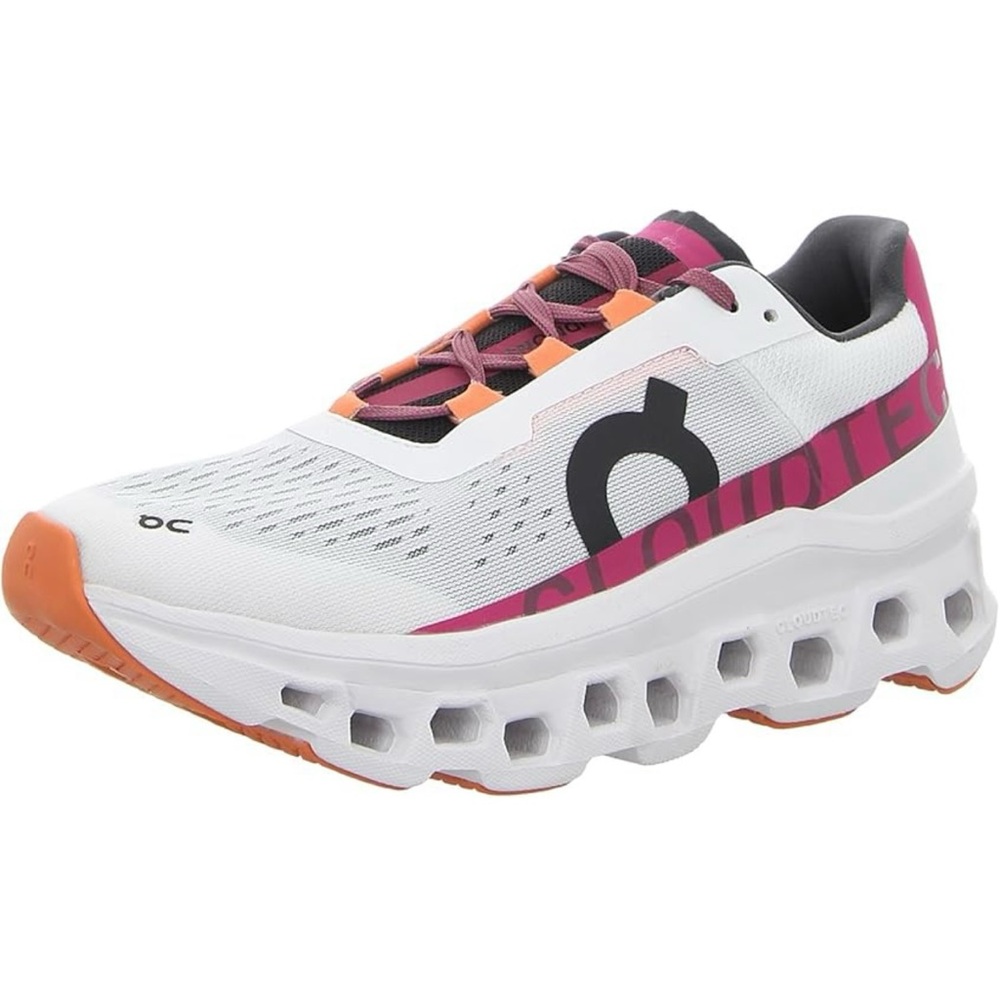 Women's ONCloud Cloudmonster2 Running Shoes - White and Pink